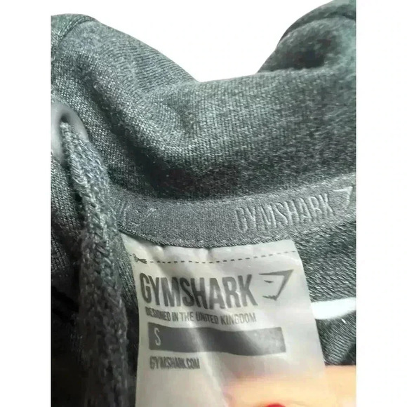 Gymshark Cropped Hoodie Sweatshirt Wrap Cross Back Size Small Dark Gray - Picture 3 of 10